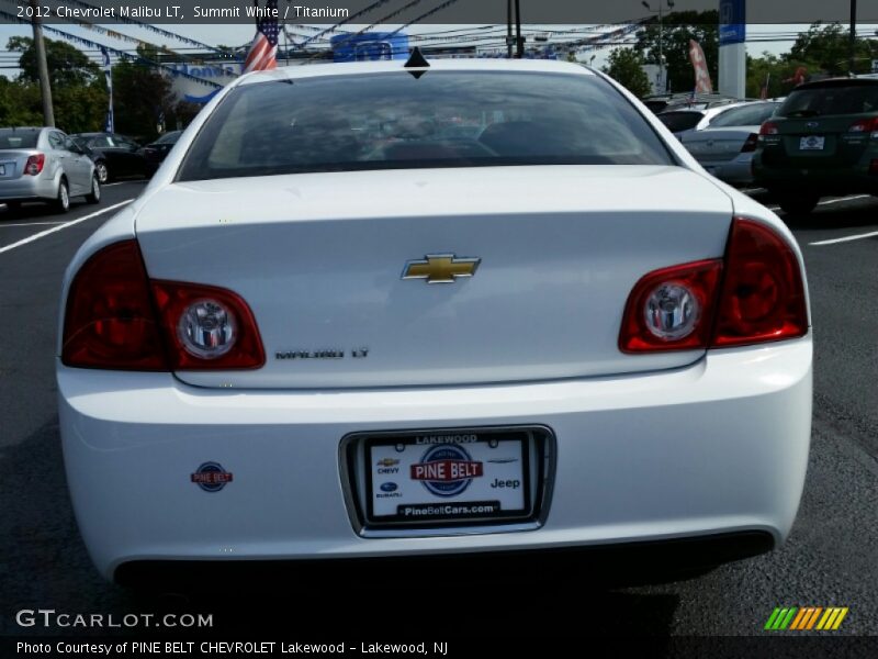 Summit White / Titanium 2012 Chevrolet Malibu LT