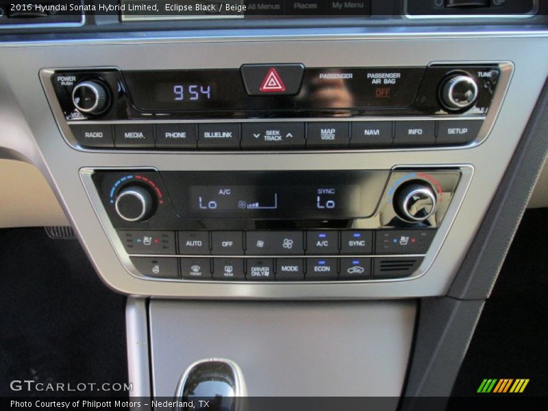 Controls of 2016 Sonata Hybrid Limited