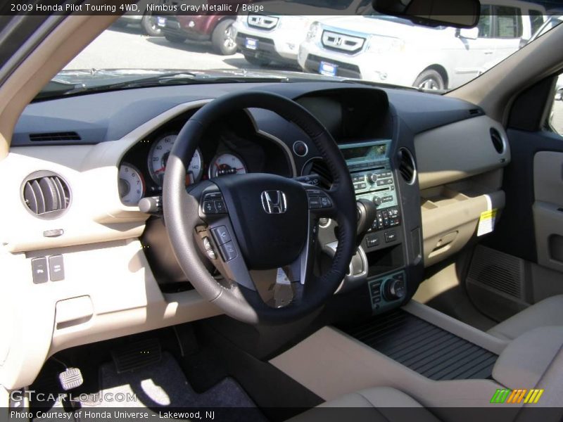 Nimbus Gray Metallic / Beige 2009 Honda Pilot Touring 4WD