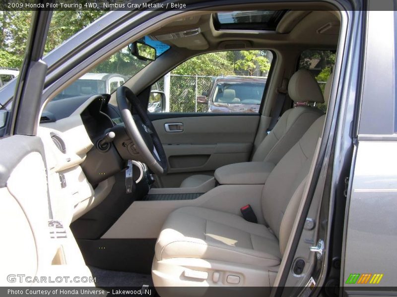 Nimbus Gray Metallic / Beige 2009 Honda Pilot Touring 4WD