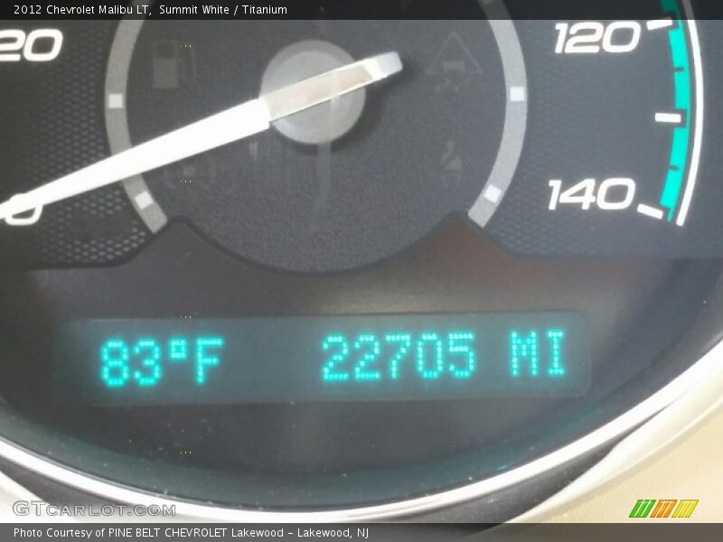 Summit White / Titanium 2012 Chevrolet Malibu LT