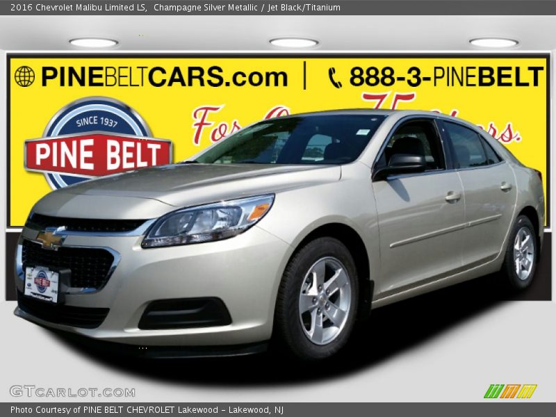 Champagne Silver Metallic / Jet Black/Titanium 2016 Chevrolet Malibu Limited LS