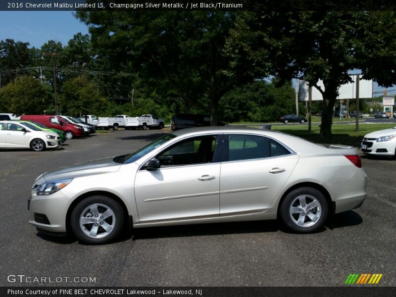 Champagne Silver Metallic / Jet Black/Titanium 2016 Chevrolet Malibu Limited LS