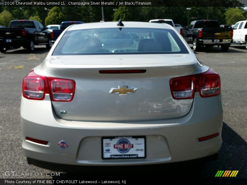 Champagne Silver Metallic / Jet Black/Titanium 2016 Chevrolet Malibu Limited LS