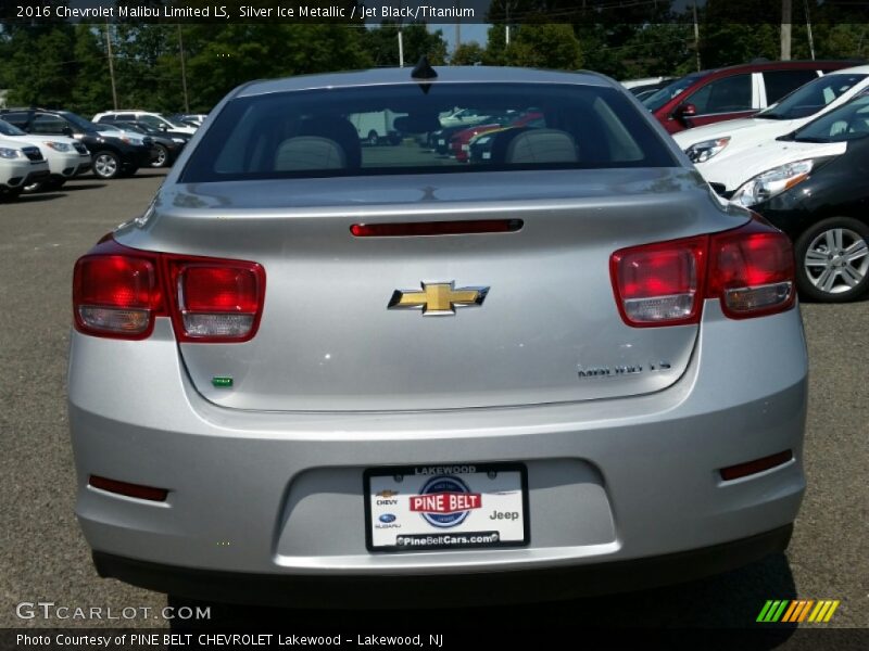 Silver Ice Metallic / Jet Black/Titanium 2016 Chevrolet Malibu Limited LS