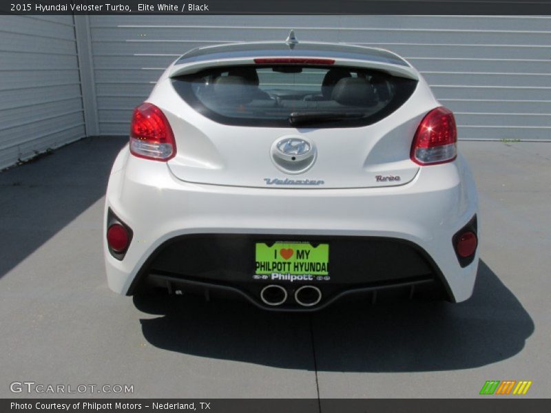 Elite White / Black 2015 Hyundai Veloster Turbo
