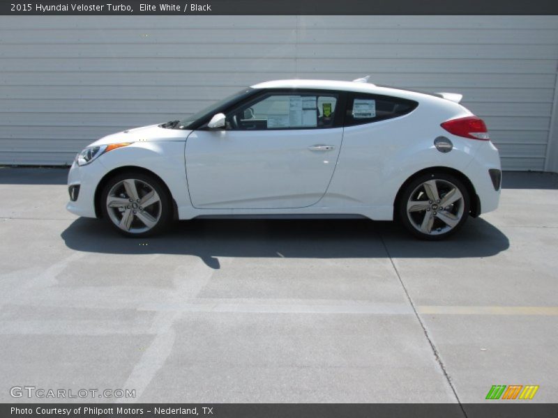 Elite White / Black 2015 Hyundai Veloster Turbo