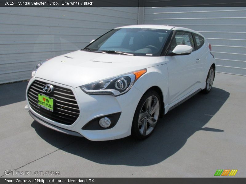 Elite White / Black 2015 Hyundai Veloster Turbo