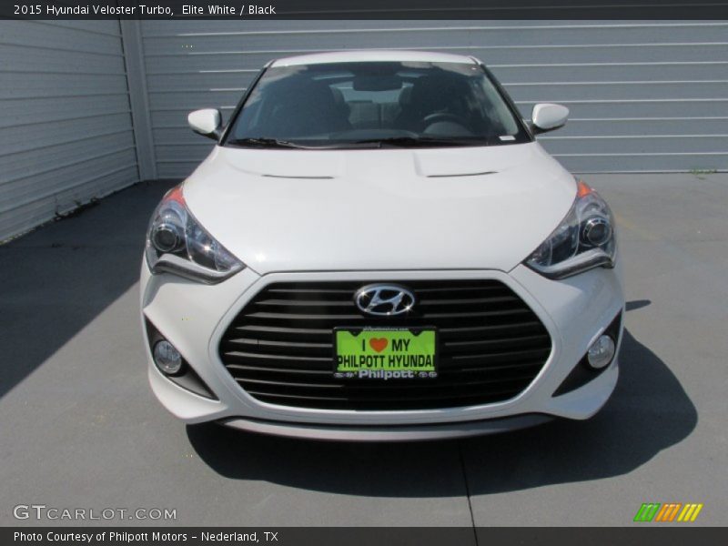 Elite White / Black 2015 Hyundai Veloster Turbo