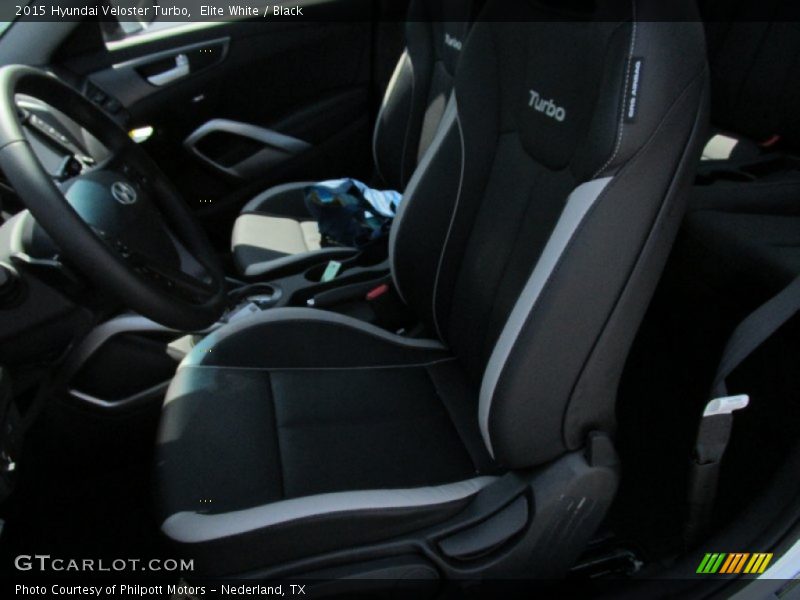 Elite White / Black 2015 Hyundai Veloster Turbo