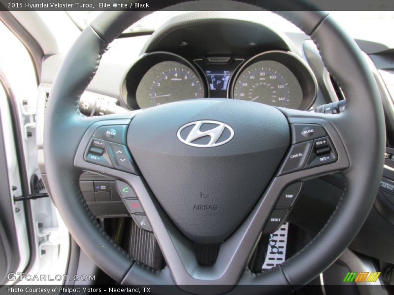 Elite White / Black 2015 Hyundai Veloster Turbo