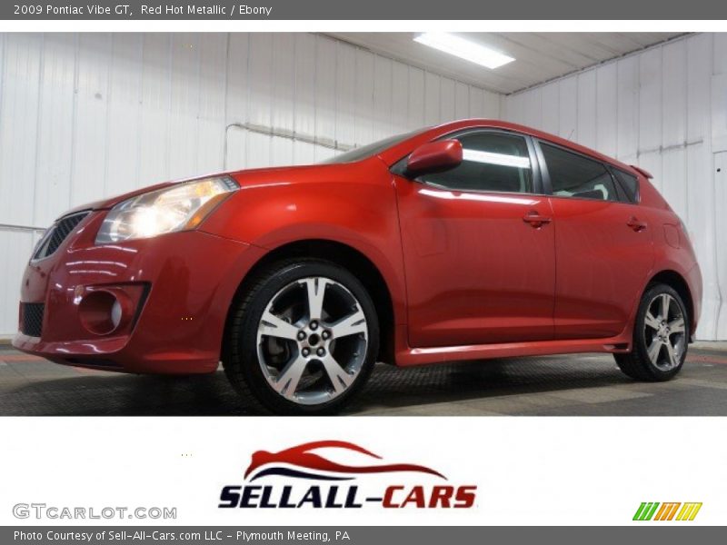 Red Hot Metallic / Ebony 2009 Pontiac Vibe GT