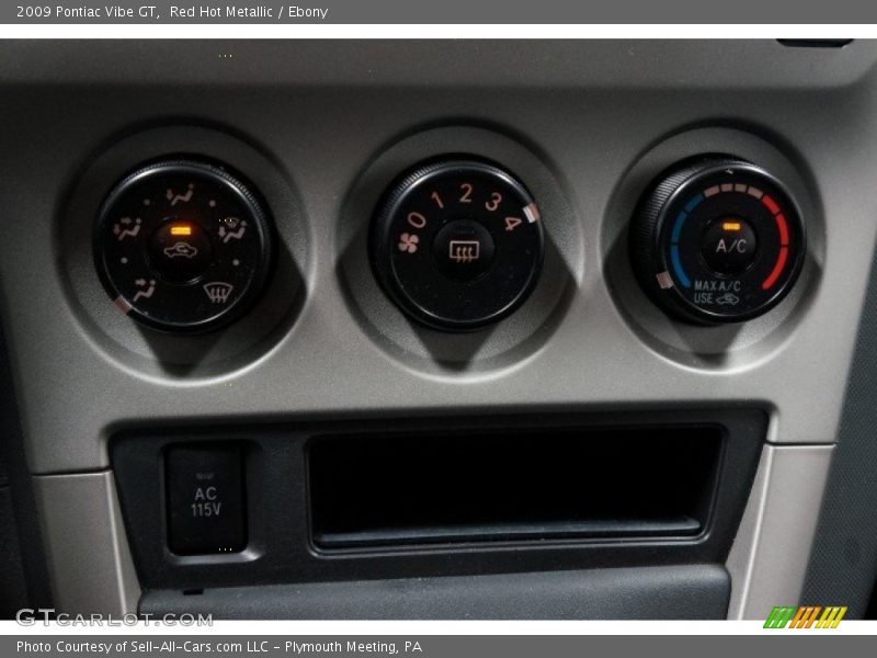 Red Hot Metallic / Ebony 2009 Pontiac Vibe GT