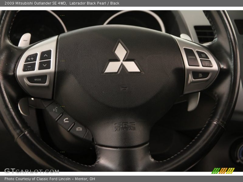 Labrador Black Pearl / Black 2009 Mitsubishi Outlander SE 4WD