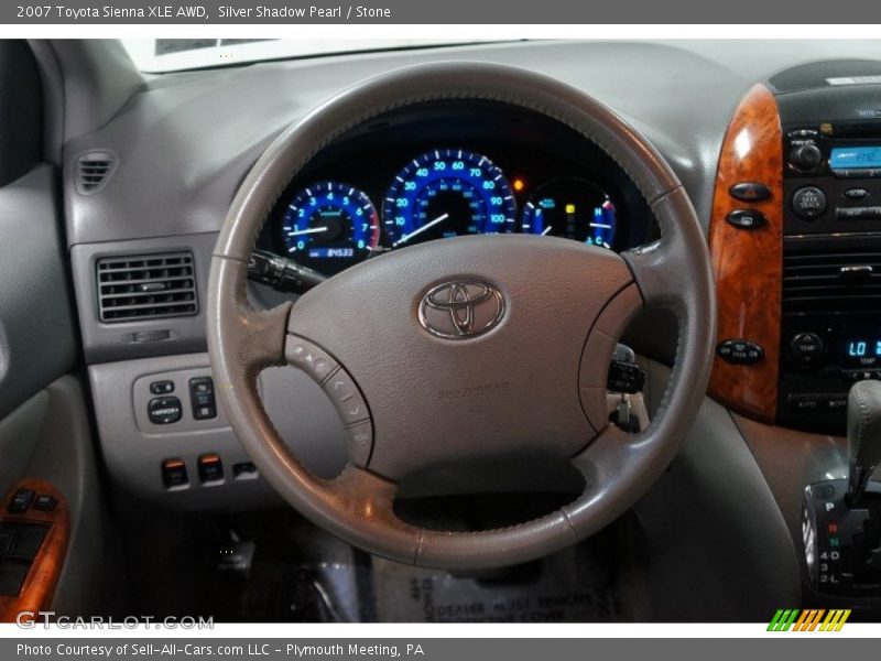 Silver Shadow Pearl / Stone 2007 Toyota Sienna XLE AWD