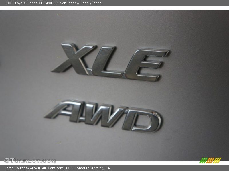 Silver Shadow Pearl / Stone 2007 Toyota Sienna XLE AWD