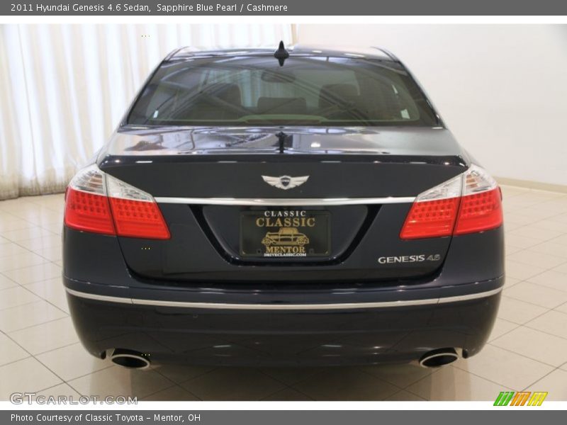 Sapphire Blue Pearl / Cashmere 2011 Hyundai Genesis 4.6 Sedan