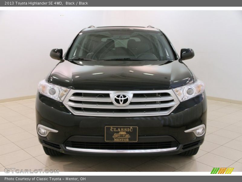 Black / Black 2013 Toyota Highlander SE 4WD