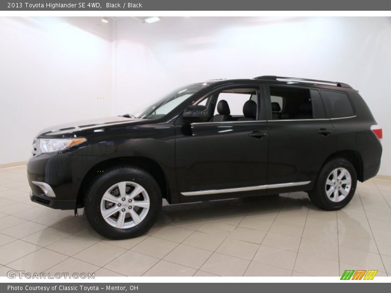 Black / Black 2013 Toyota Highlander SE 4WD