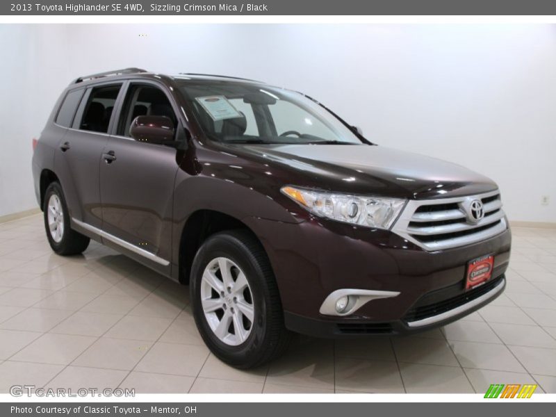 Sizzling Crimson Mica / Black 2013 Toyota Highlander SE 4WD
