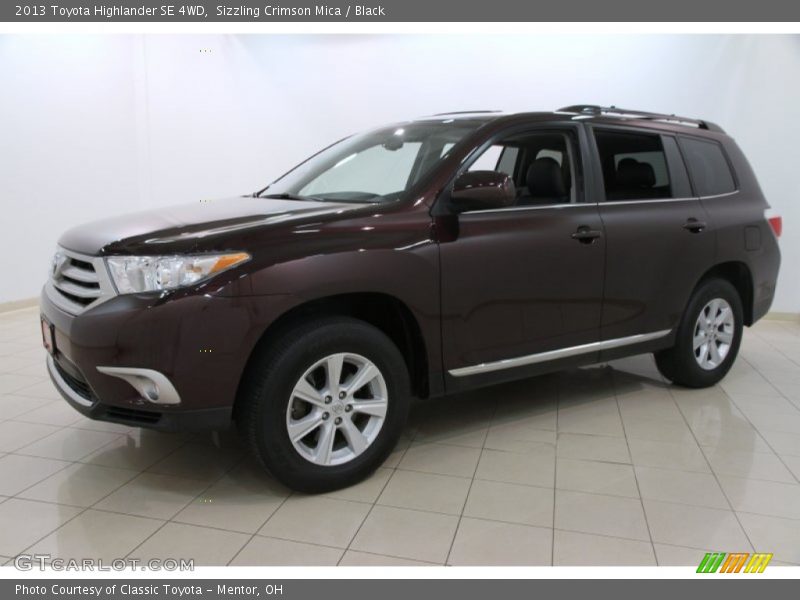 Sizzling Crimson Mica / Black 2013 Toyota Highlander SE 4WD