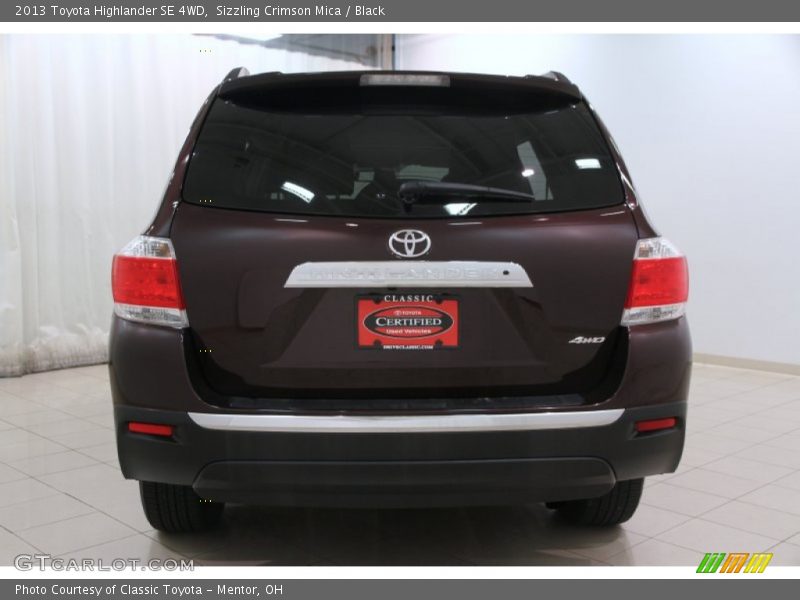 Sizzling Crimson Mica / Black 2013 Toyota Highlander SE 4WD