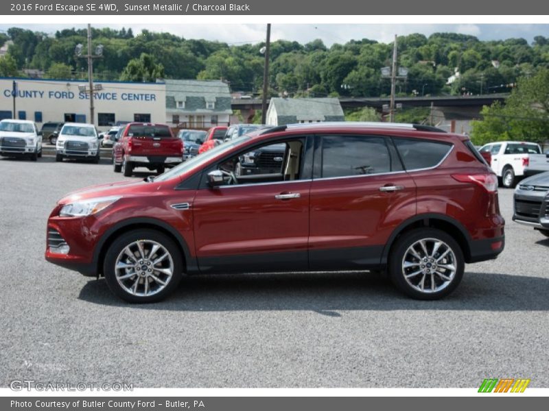 Sunset Metallic / Charcoal Black 2016 Ford Escape SE 4WD