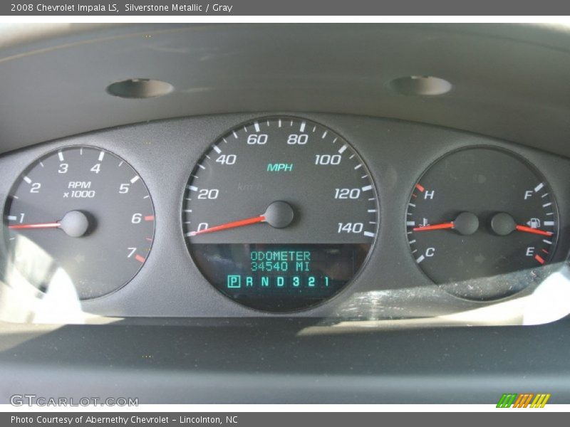 Silverstone Metallic / Gray 2008 Chevrolet Impala LS