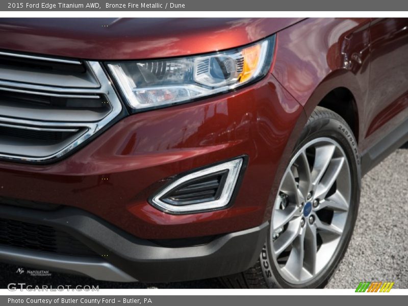Bronze Fire Metallic / Dune 2015 Ford Edge Titanium AWD