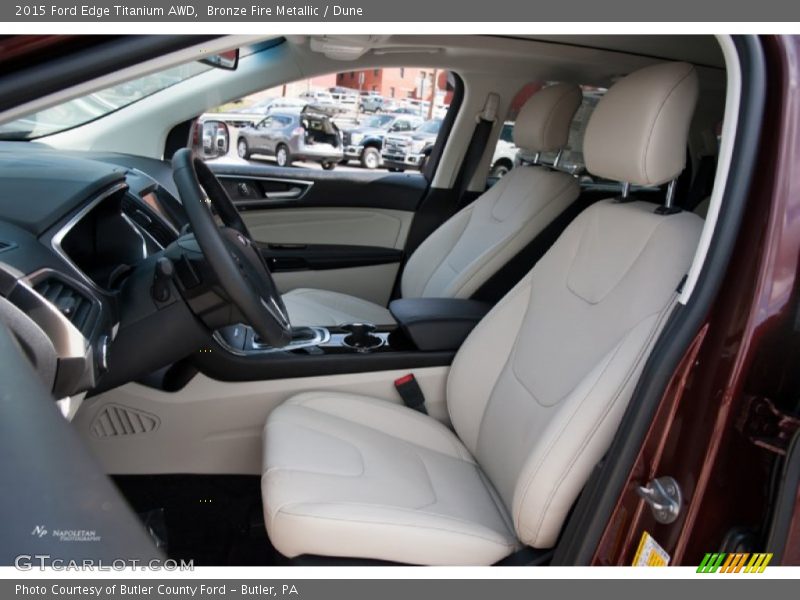 Bronze Fire Metallic / Dune 2015 Ford Edge Titanium AWD