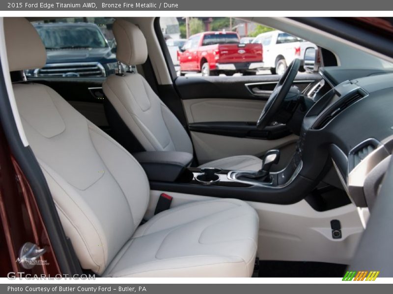 Bronze Fire Metallic / Dune 2015 Ford Edge Titanium AWD