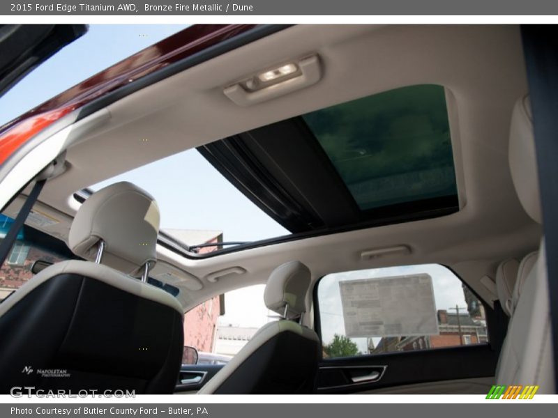 Bronze Fire Metallic / Dune 2015 Ford Edge Titanium AWD