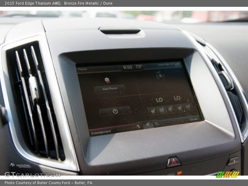 Bronze Fire Metallic / Dune 2015 Ford Edge Titanium AWD