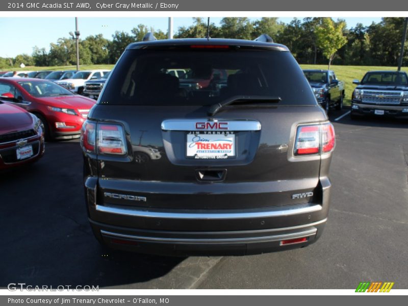 Cyber Gray Metallic / Ebony 2014 GMC Acadia SLT AWD