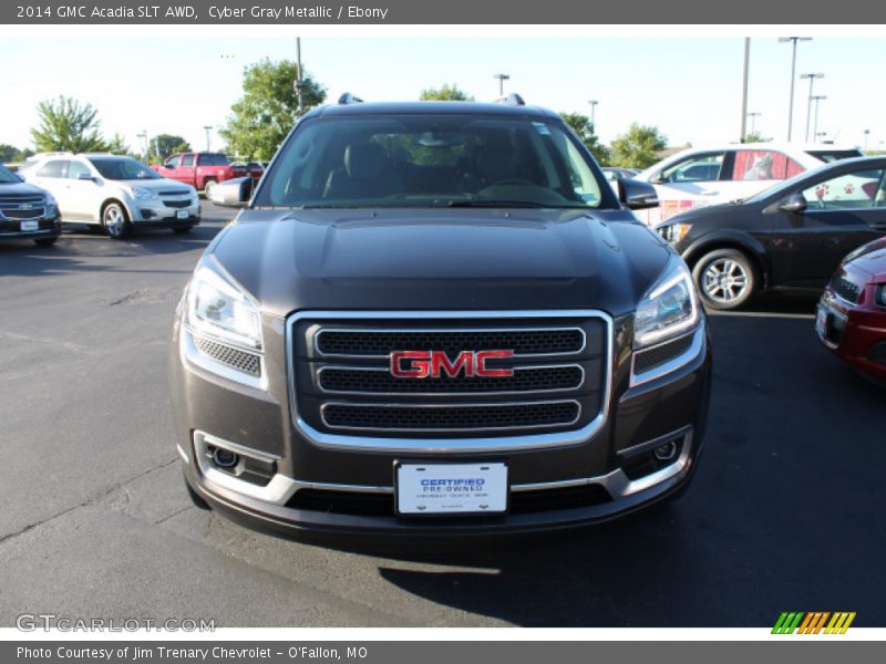 Cyber Gray Metallic / Ebony 2014 GMC Acadia SLT AWD