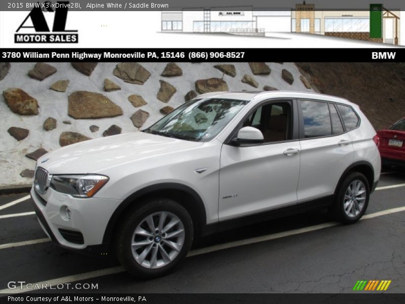 Alpine White / Saddle Brown 2015 BMW X3 xDrive28i