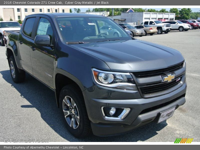Cyber Gray Metallic / Jet Black 2016 Chevrolet Colorado Z71 Crew Cab