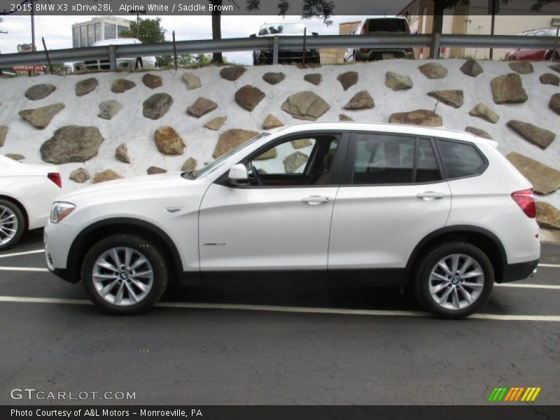 Alpine White / Saddle Brown 2015 BMW X3 xDrive28i