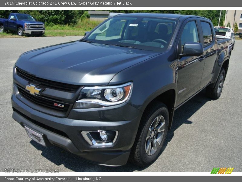 Cyber Gray Metallic / Jet Black 2016 Chevrolet Colorado Z71 Crew Cab