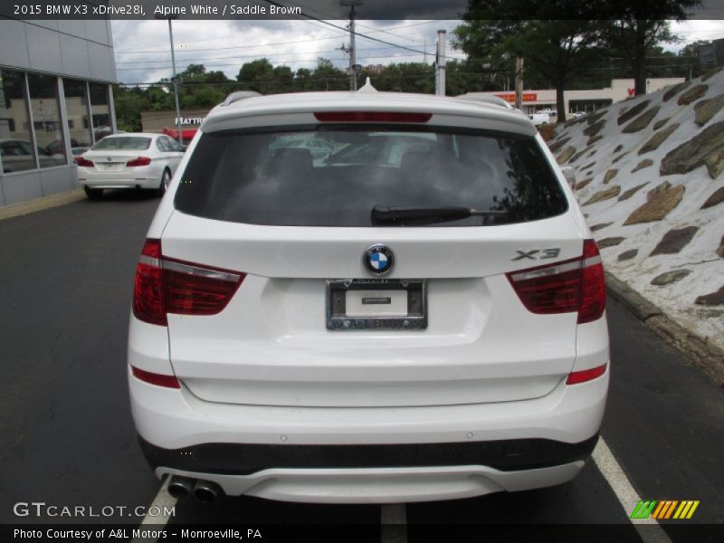 Alpine White / Saddle Brown 2015 BMW X3 xDrive28i