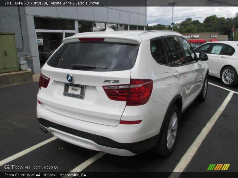 Alpine White / Saddle Brown 2015 BMW X3 xDrive28i
