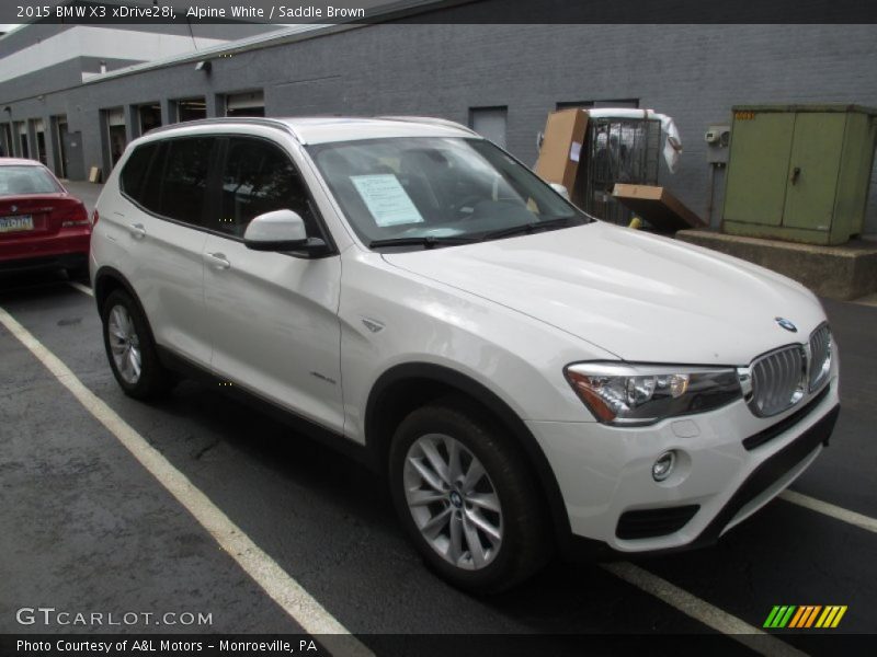 Alpine White / Saddle Brown 2015 BMW X3 xDrive28i