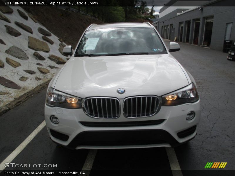 Alpine White / Saddle Brown 2015 BMW X3 xDrive28i