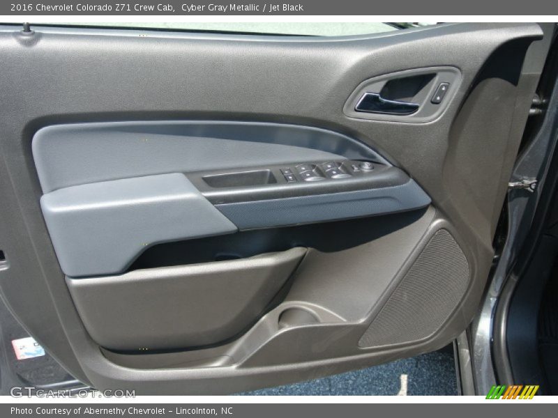 Cyber Gray Metallic / Jet Black 2016 Chevrolet Colorado Z71 Crew Cab