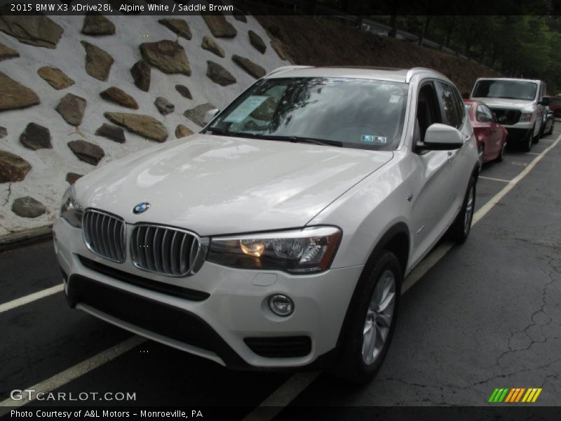 Alpine White / Saddle Brown 2015 BMW X3 xDrive28i