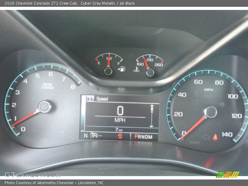 Cyber Gray Metallic / Jet Black 2016 Chevrolet Colorado Z71 Crew Cab