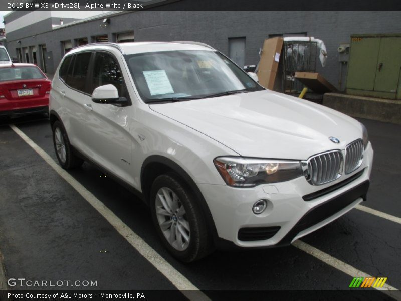 Alpine White / Black 2015 BMW X3 xDrive28i