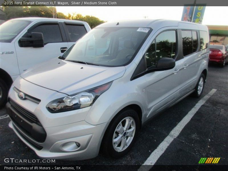 Silver / Medium Stone Cloth 2015 Ford Transit Connect XLT Wagon