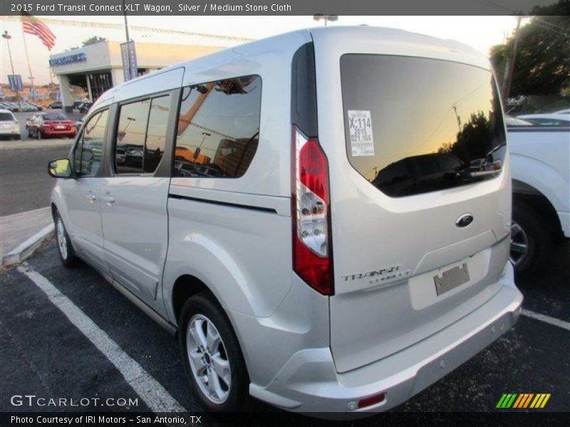 Silver / Medium Stone Cloth 2015 Ford Transit Connect XLT Wagon