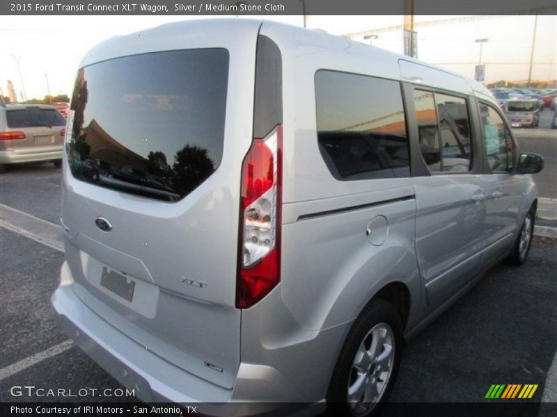 Silver / Medium Stone Cloth 2015 Ford Transit Connect XLT Wagon